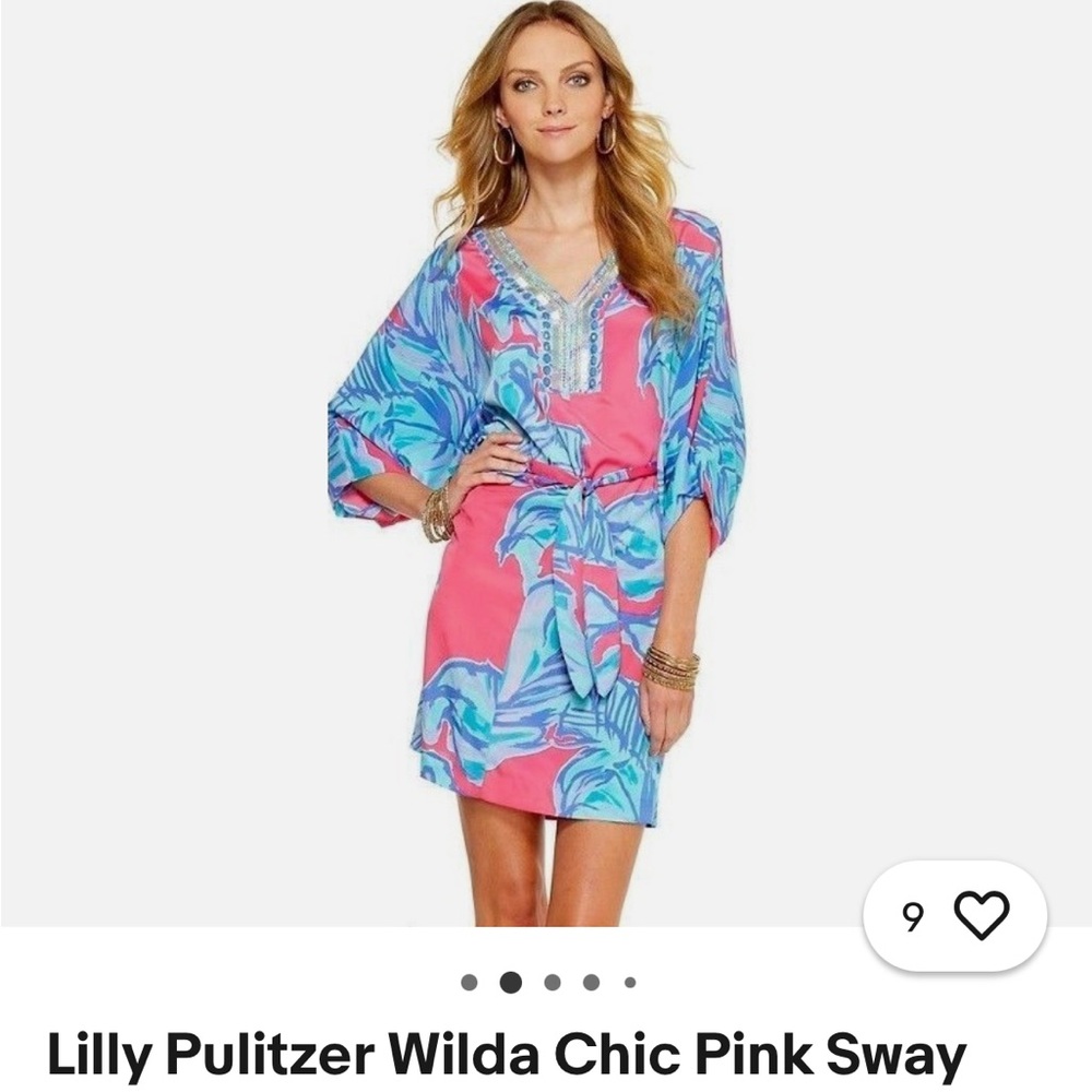 Lilly Pulitzer Vibrant Pink and Blue Mini Dress